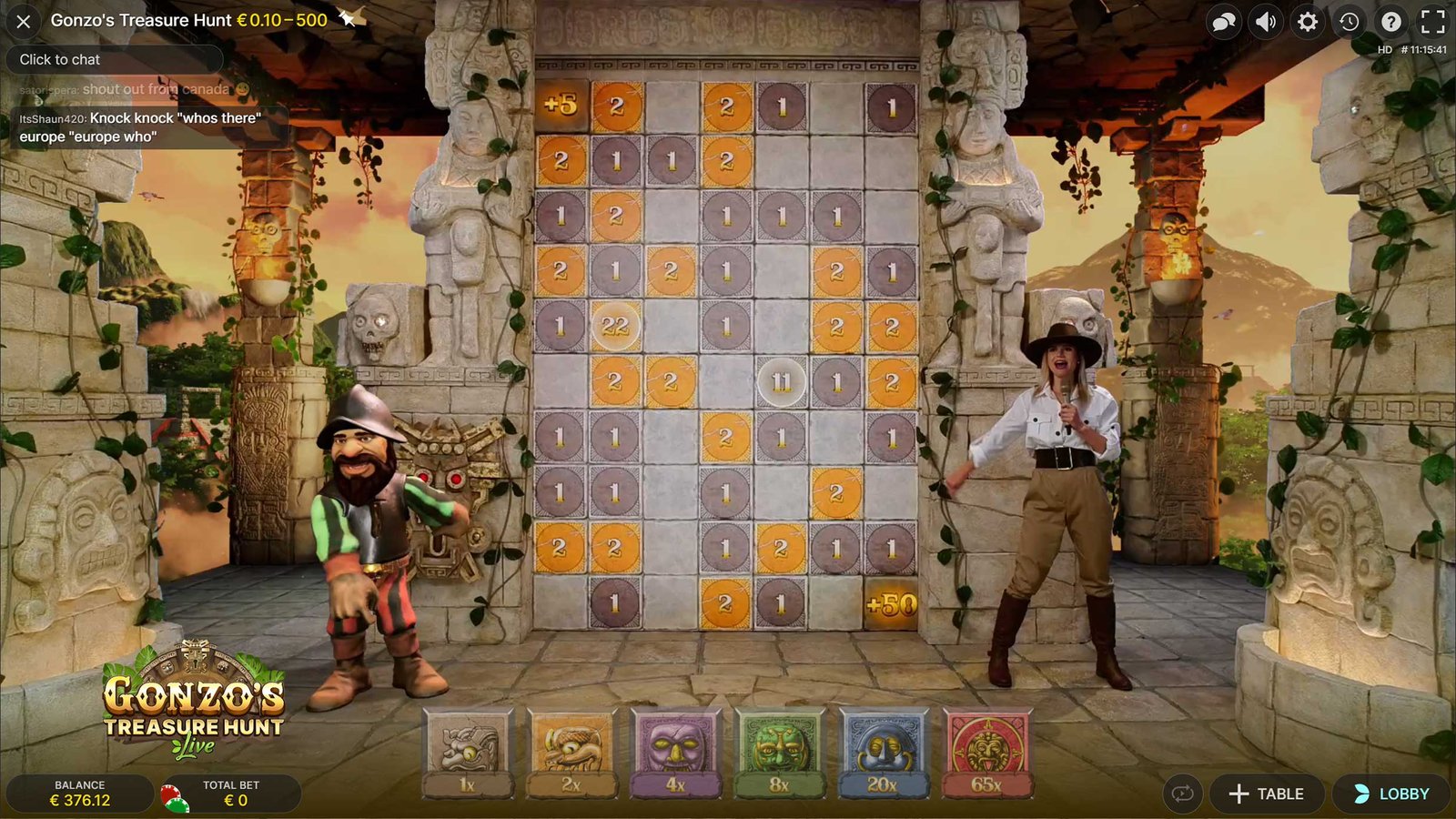 Gonzo's treasure hunt gameplay